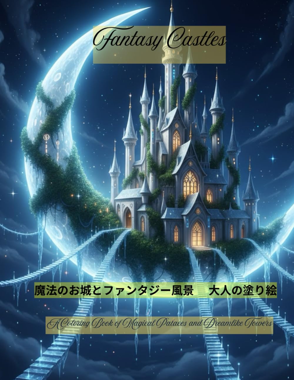 魔法のお城とファンタジー風景 　大人の塗り絵