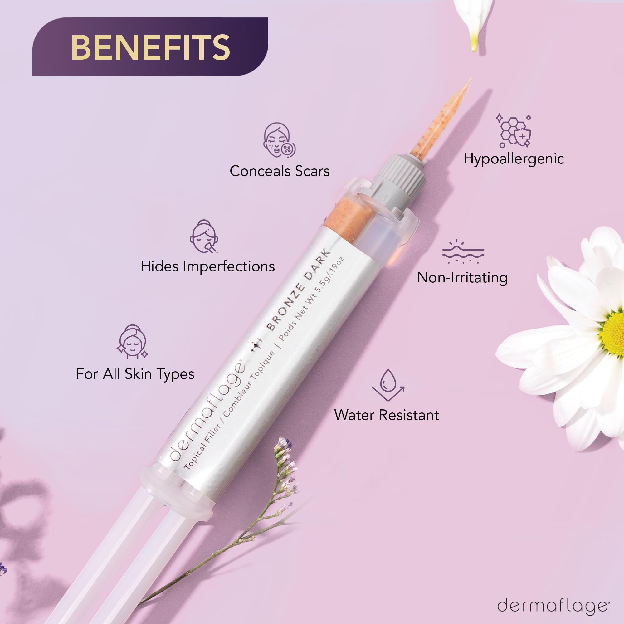 Dermaflage 4 Pack scar Filler Applicator for scar removal - Bronze Dark | Silicone Scar Filler Refill for Recessed Scars Wrinkles & Deep Pockmarks Waterproof Skin-Like Finish Up to 30 Applica product thumbnail 3