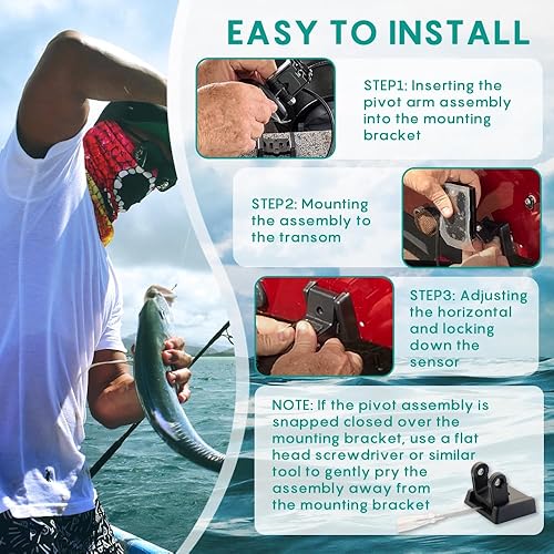 Miniatura 4 de Soporte de transductor MHX XNT, 7400931 Kit de accesorios de montaje de popa para reemplazo de montaje de transductor MHX XNT, soporte de montaje de