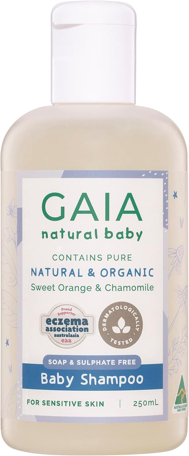 GAIA Natural Baby Shampoo Suitable for Newborns Sensitive Skin