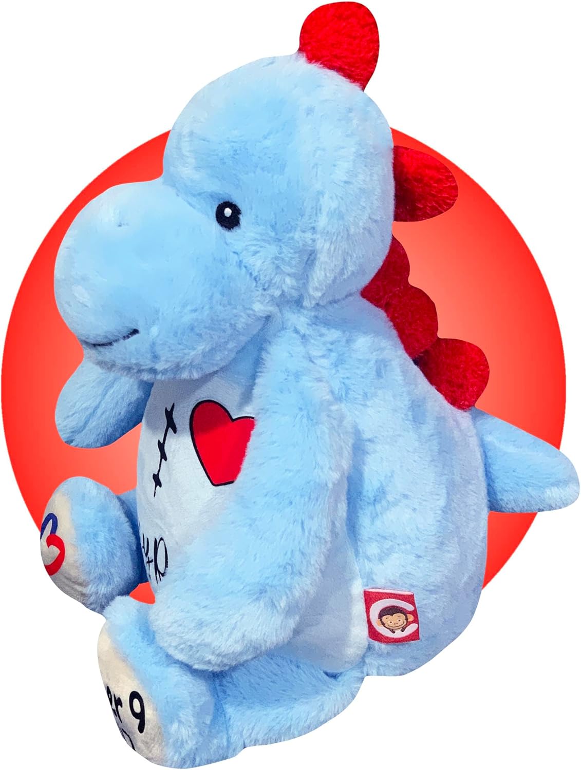 Personalized CHD Heart Warrior Companions - Surgery Stuffed 17" Blue Dinosaurs - Gifts for Kid Having Surgery - Custom Scar Buddy - Heart Warrior Presents - Surgery Recovery Items