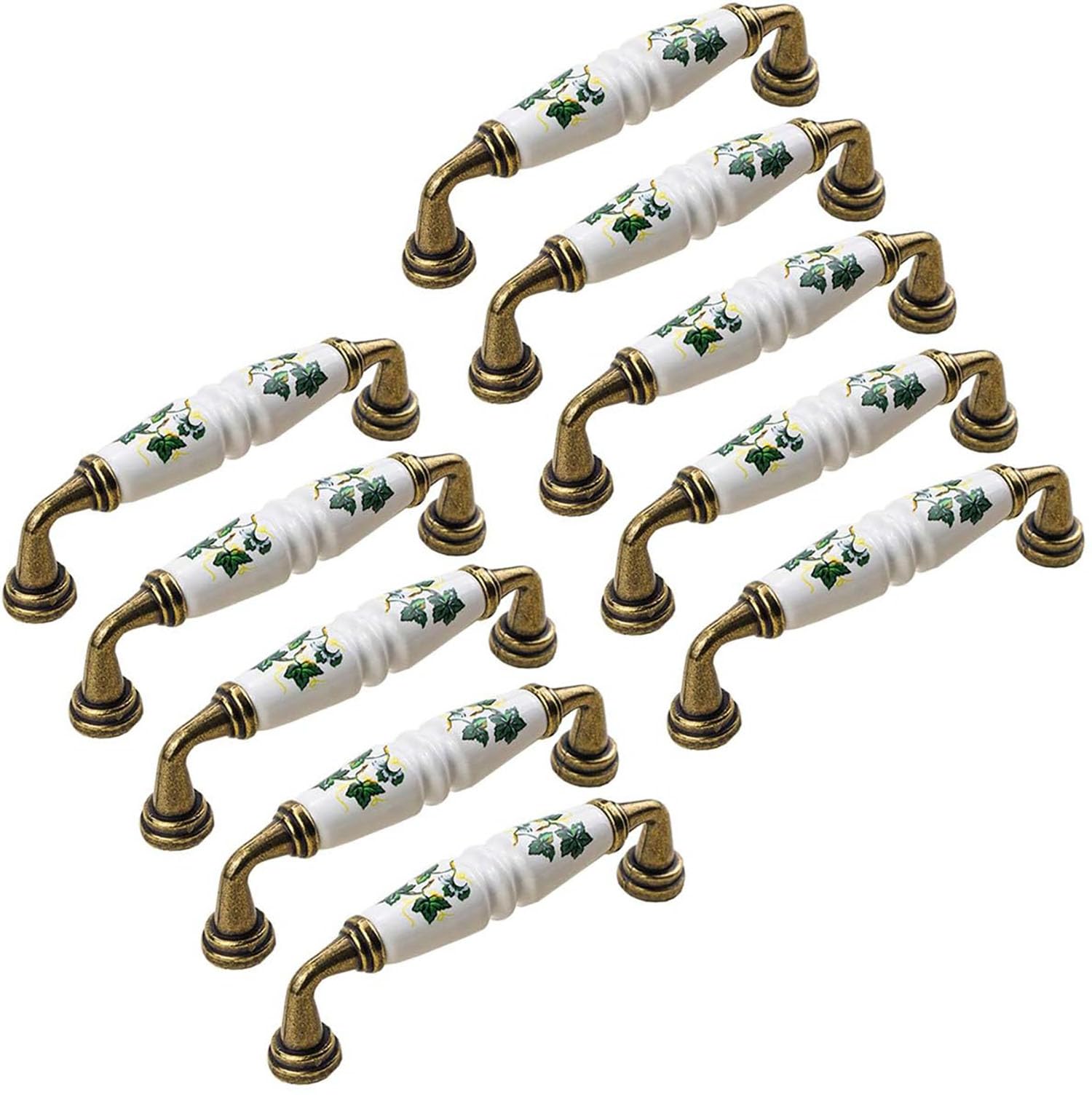 Poignées en céramique vintage pour réparer et embellir les boutons de meuble usés x10