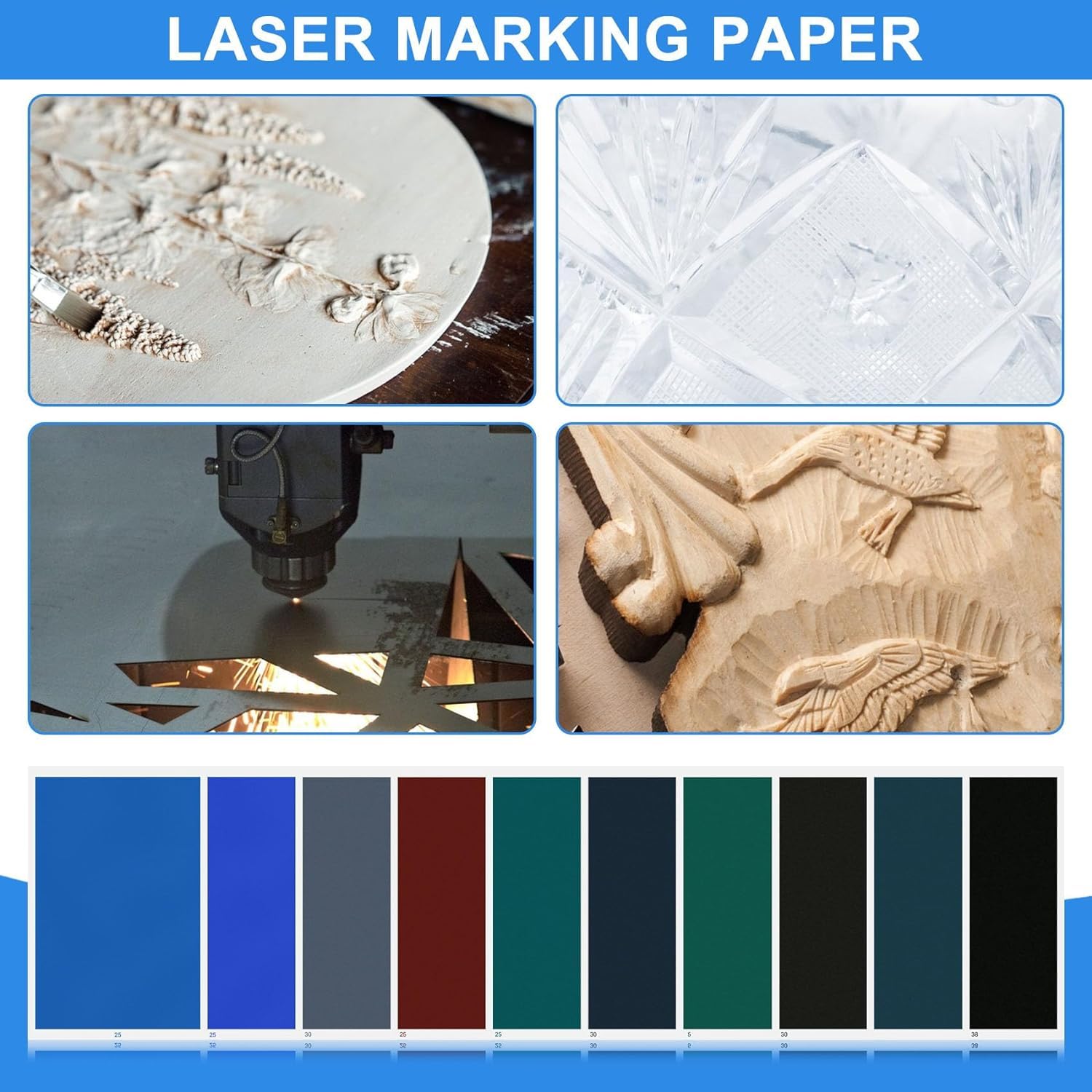 Laserowy papier do znakowania, 10 sztuk, 27x39 cm, materiał eksploatacyjny do grawerowania na szkle, metalu, ceramice i akryl