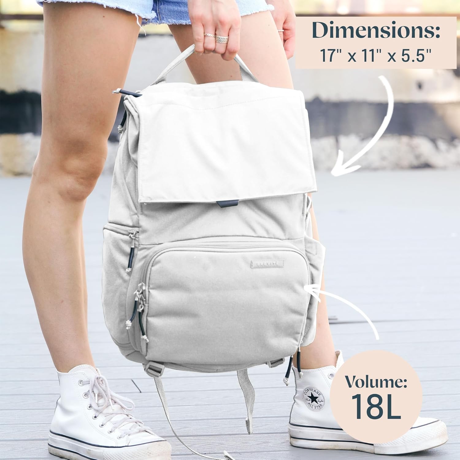 BREVITE - The Runner - Compact Camera Backpacks for Photographers - A Minimalist & Travel-friendly Photography Backpack Compatible With Both Laptop & DSLR Accessories 18L (Nimbus Gray) - Image 8