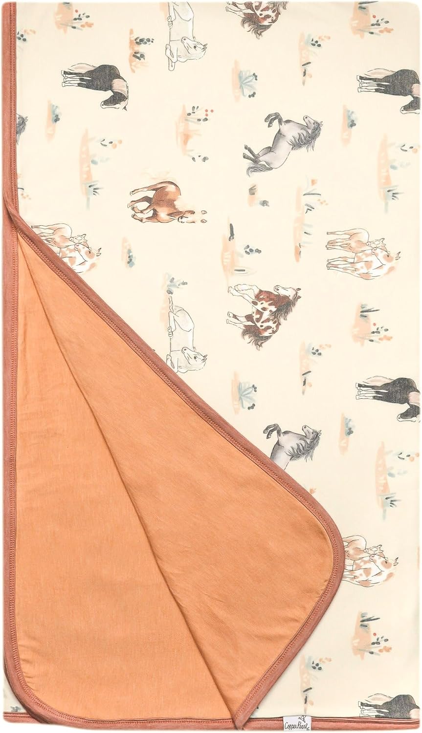 Copper Pearl Jumbo Premium Knit 3 Layer Stretchy Throw Blanket Boone