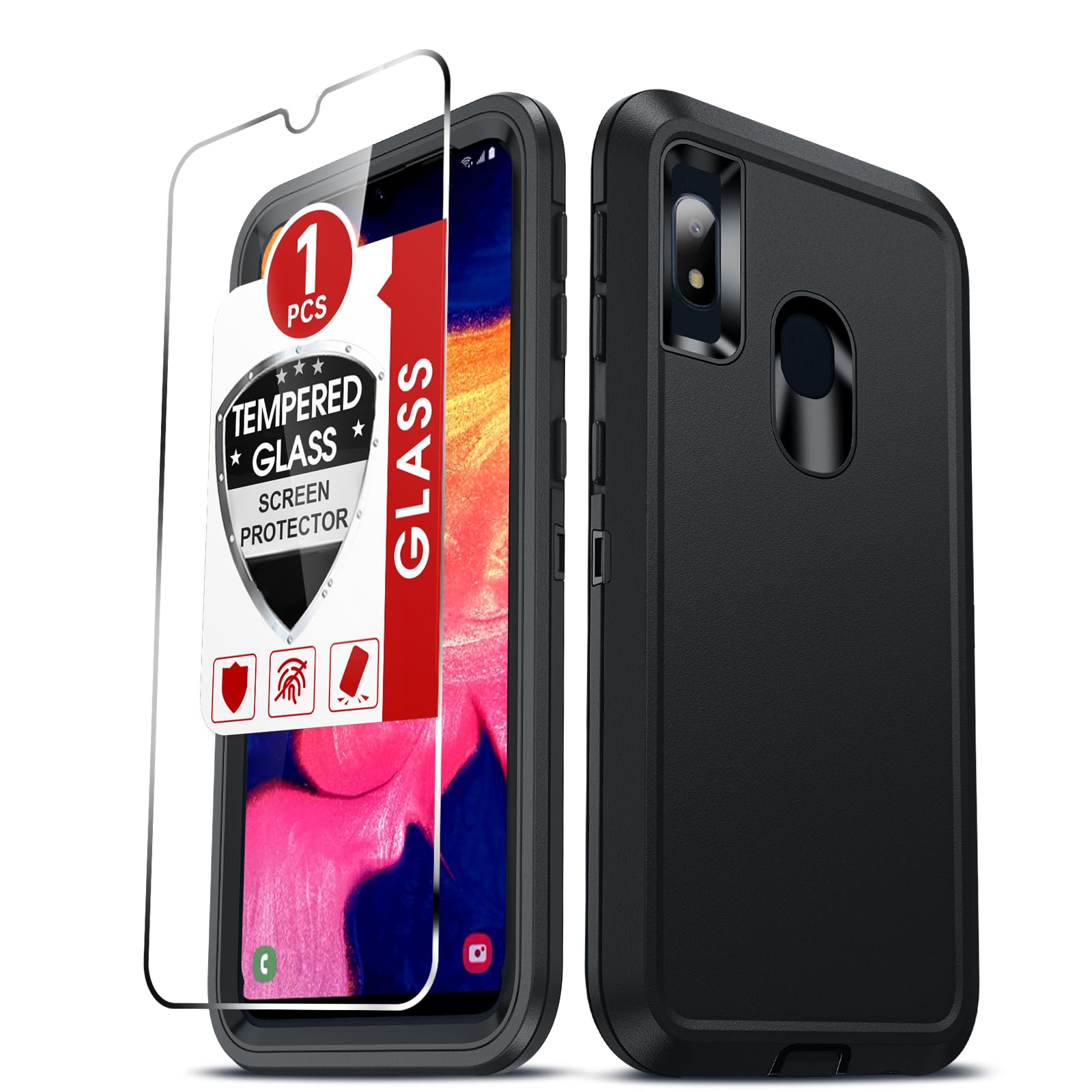 Coque Galaxy A10E verre trempé téléphone portable Android Funda robuste - 8