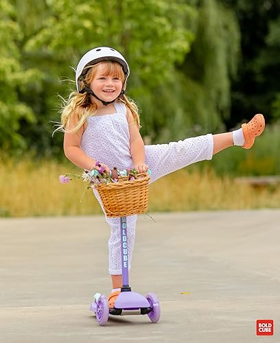 Miniatura 8 de Teeny  Scooter de 3 ruedas color menta para niños y niños pequeños de 3 a 6 años  Ruedas intermitentes  Altura ajustable de 53 a 27.6 in  My First