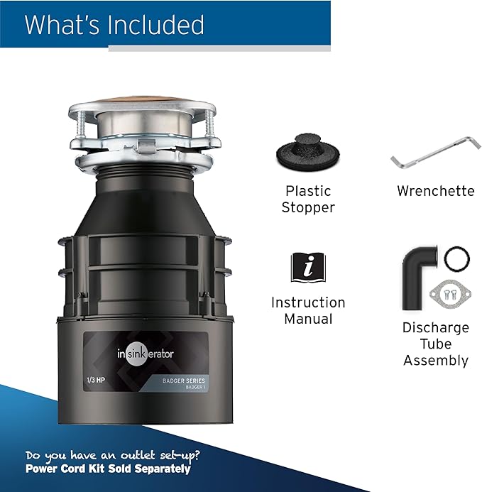 Triturador de Basura InSinkErator Badger 1, 1/3 HP, Alimentación Continua miniatura 8