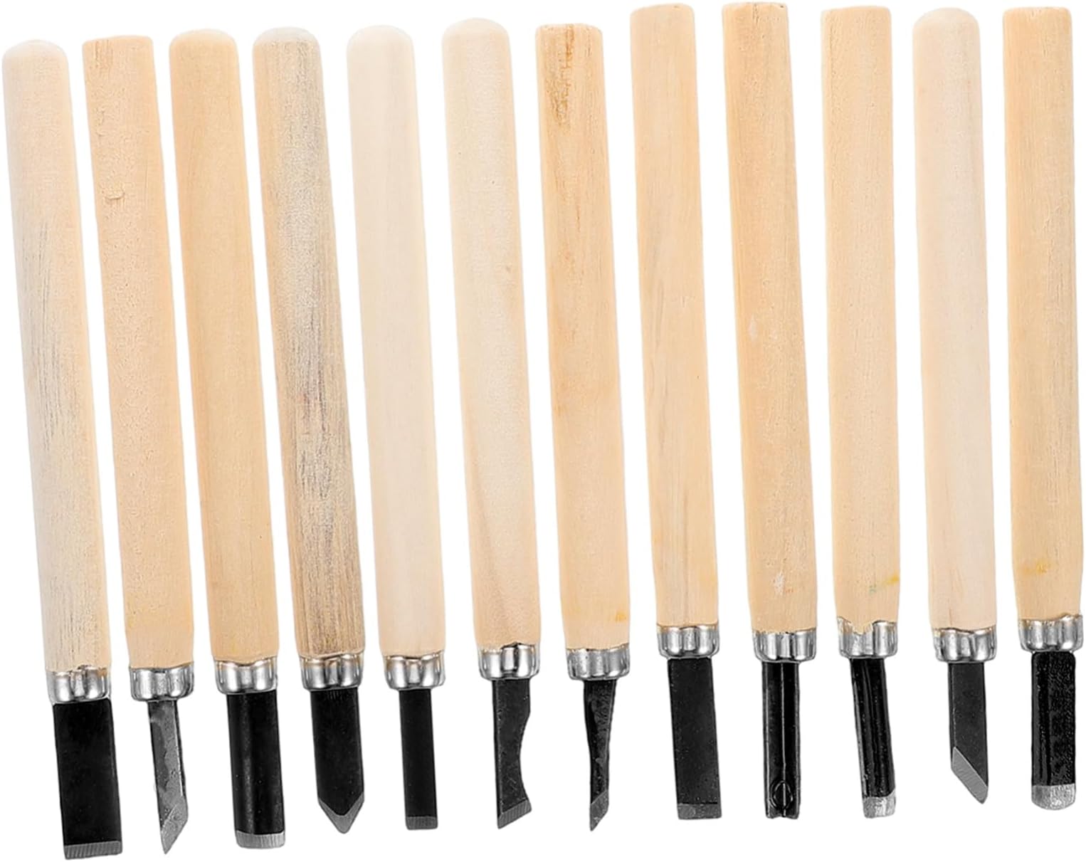 12pcs Wood Carving Chisel Ergonomic Handles for Woodworking Sculpting and Projects Comprehensive Tools for Beginners and Professionals