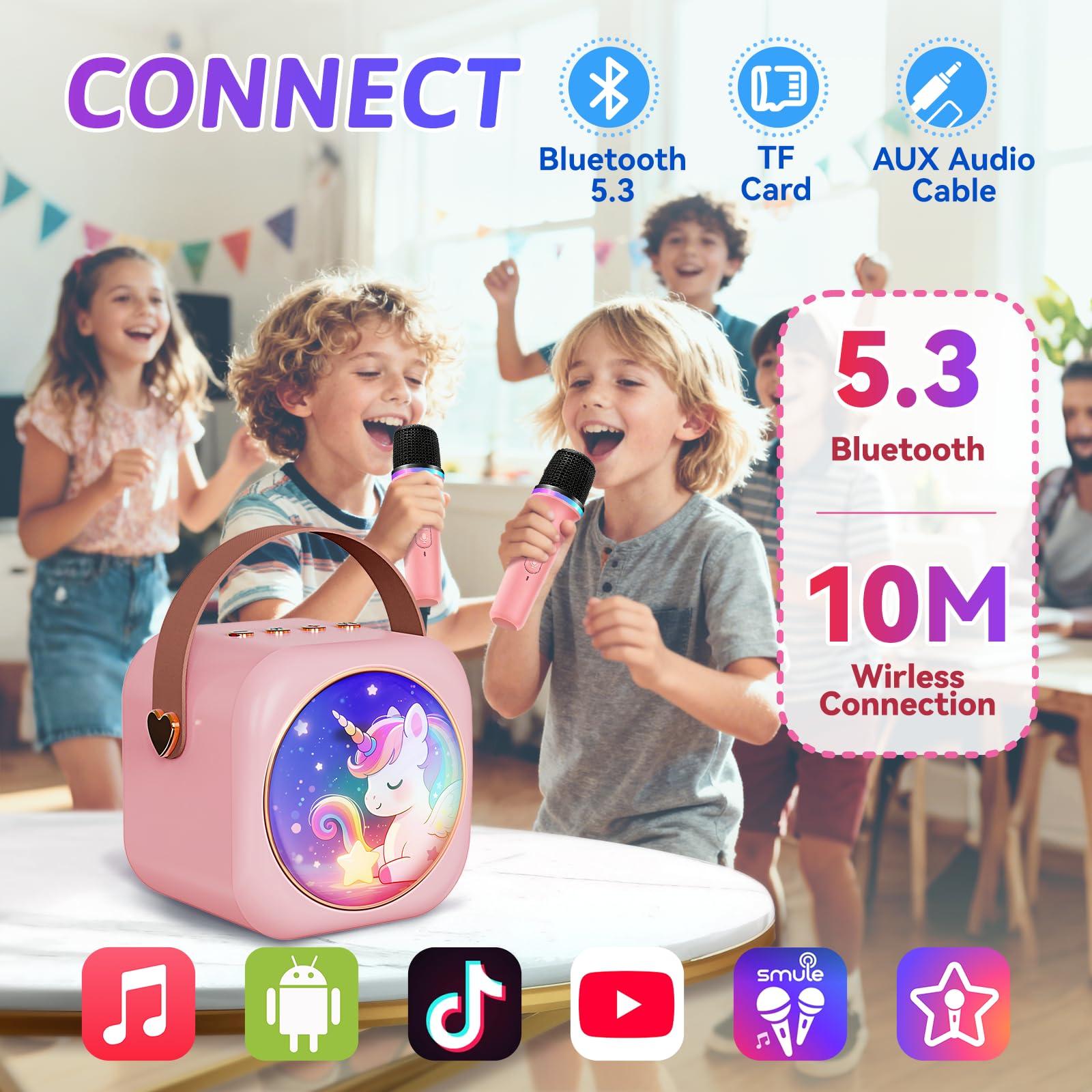 Micrófono para niños, reproductor de MP3, mejores regalos para niñas de 3, 4, 5, 6, 7, 8, 9, 10, 11, 12 años + años, juguete de cumpleaños de 4 a 12 años, regalo para fiestas de niñas y niños 6