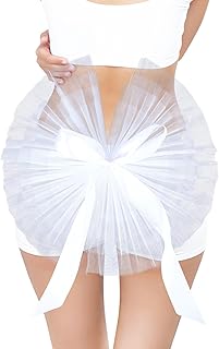 Bachelorette Party Decorations Bikini Veil, Booty Veil for Bikini Bachelorette Party, Bride To Be White Bow Tulle