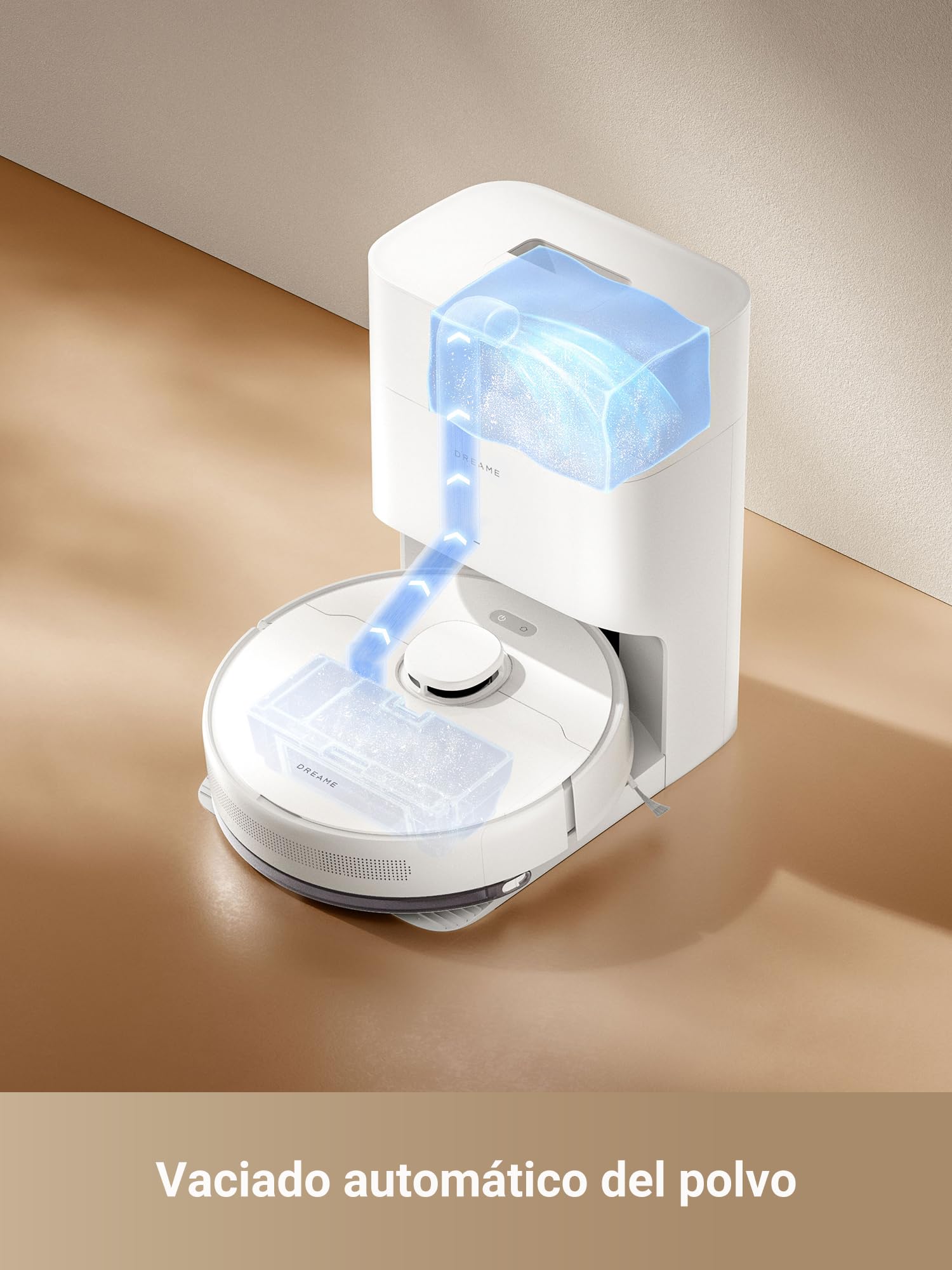 DREAME D10 Plus Gen 2 Robot Aspirador y Fregasuelos 2 en 1 con Base Autovaciado, 6.000Pa, LiDAR Navegación, Capacidad de Superar Obstáculos de 20MM, Mapa Multicapa, 5200 mAh Batería, Blanco — view 4