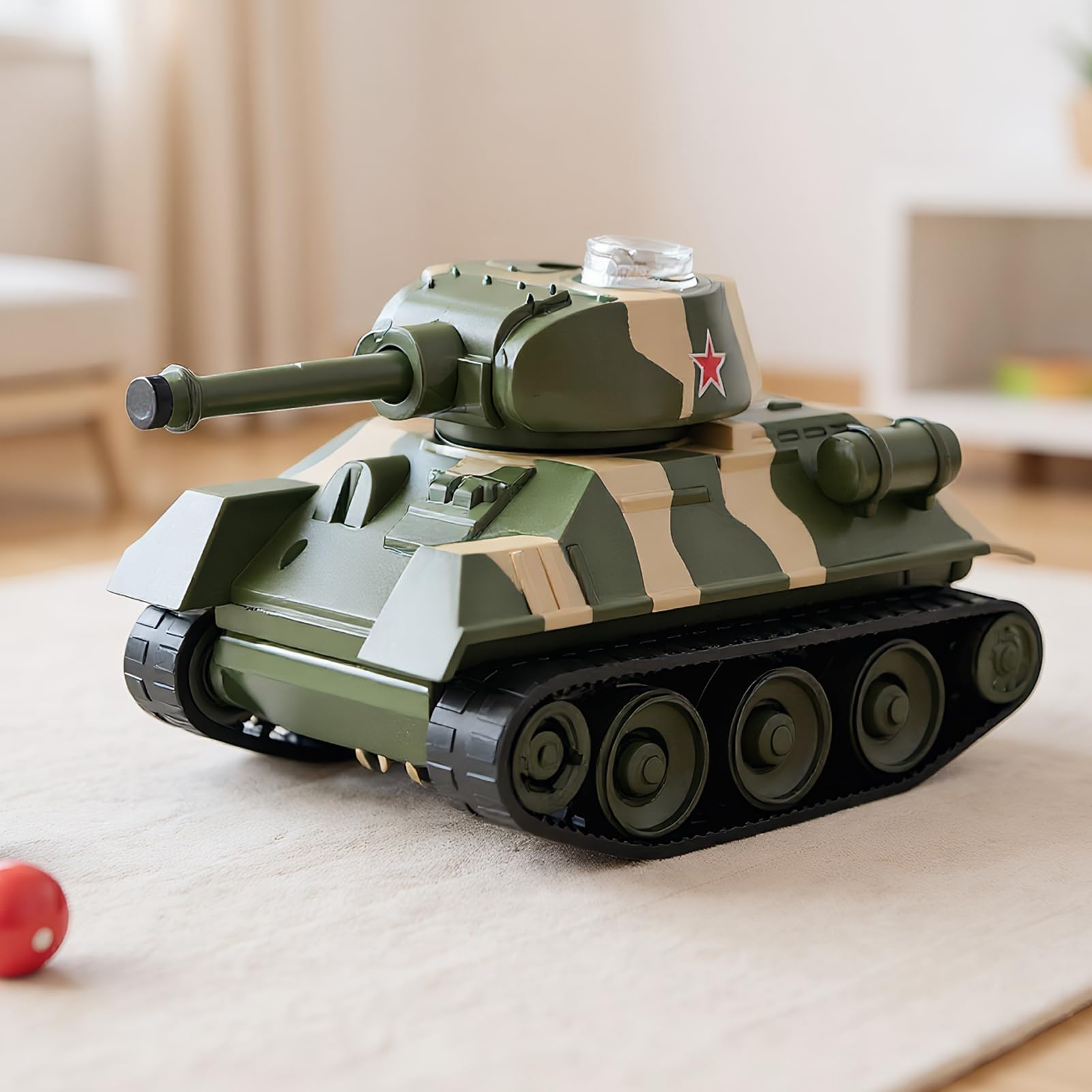 Generico Rc Tank, Mini Interactive Battle Vehicle Toy Kids, Stem Educational Remote, 6.8x4x3.9cm, Control Tank for Indoor Playroom, Bedroom, Living Room Activities Boys and Girls Excellent Addition