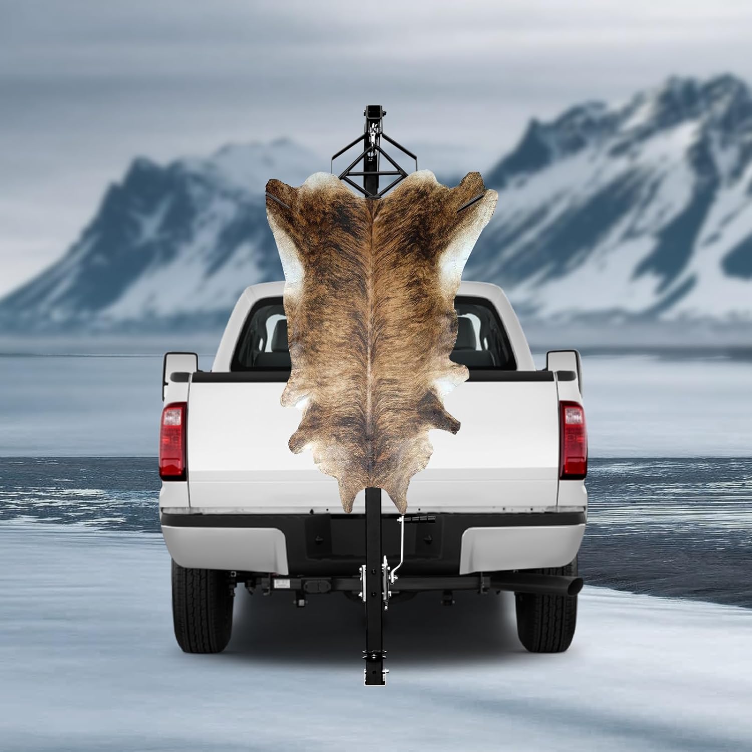 Hitch Mounted Deer Hoist 600lbs Capacity Hitch Game Hoist Adjustable Height
