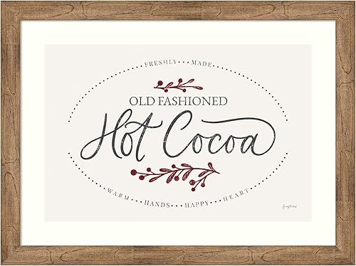 Amanti Art Framed Wall Art Print 27x36 Vintage Christmas Sign II by Becky Thorns, Cuisine Wall Art, Rustic Farmhouse Decor, Large Poster Painting