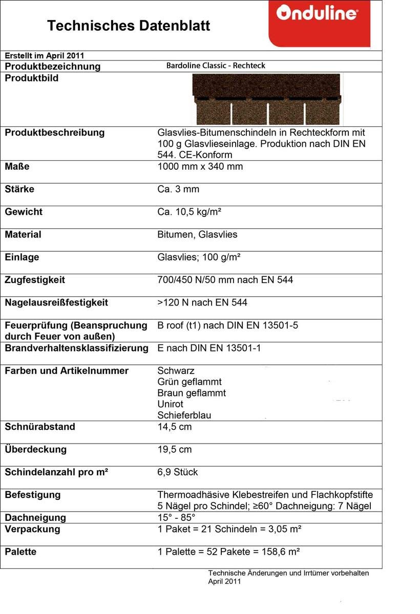 Tegole canadesi rettangolari. Confezione da 2,32 mq - 16 tegole (Vede)