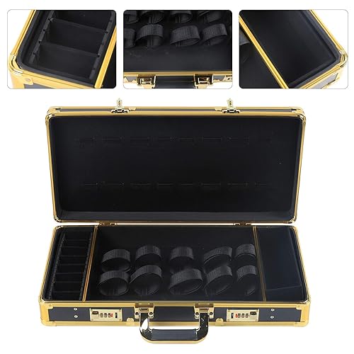Miniatura 3 de Barber Case Stylist Maleta Maleta de transporte para Clippers recortadores tijeras peines herramientas 21.65 x 10.63 x 3.94 pulgadas negro