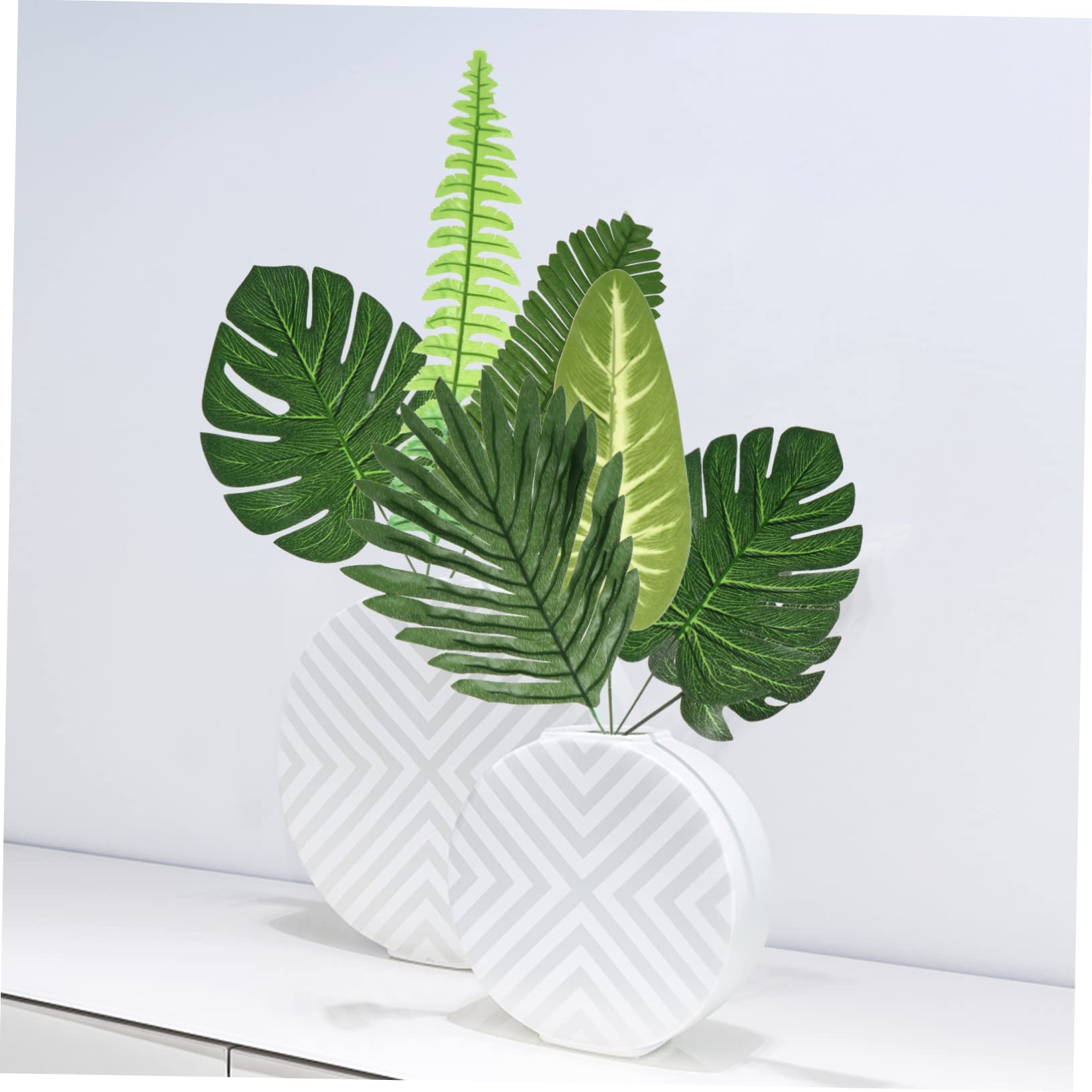 Amazon｜Levemolo 63個点人工トロピカルリーフ装飾品 茎付き熱帯葉