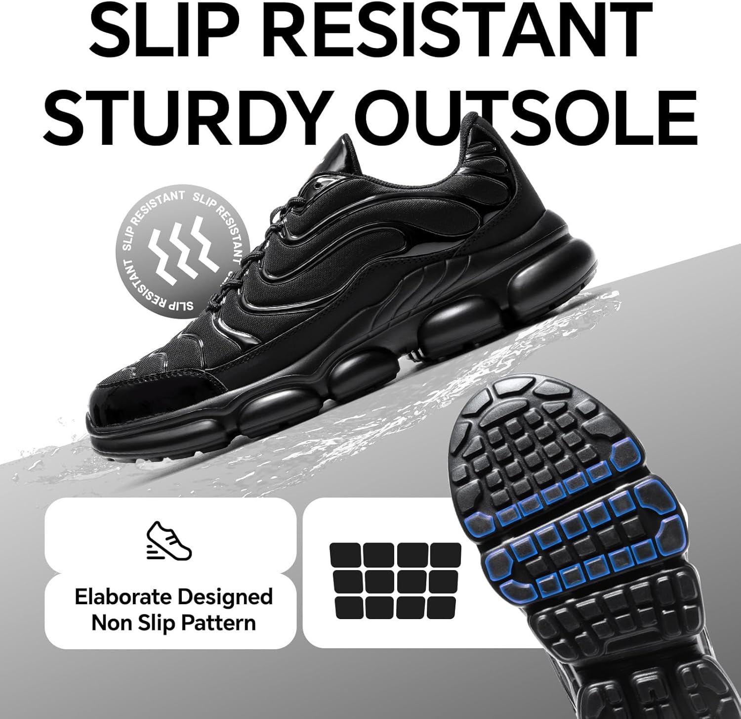 Steel Toe Shoes for Men Women Comfortable Lightweight Work Sneakers for Men Composite Toe Safety Sneakers Men's Slip Resistant Indestructable Construction Safety Shoes - Image 4