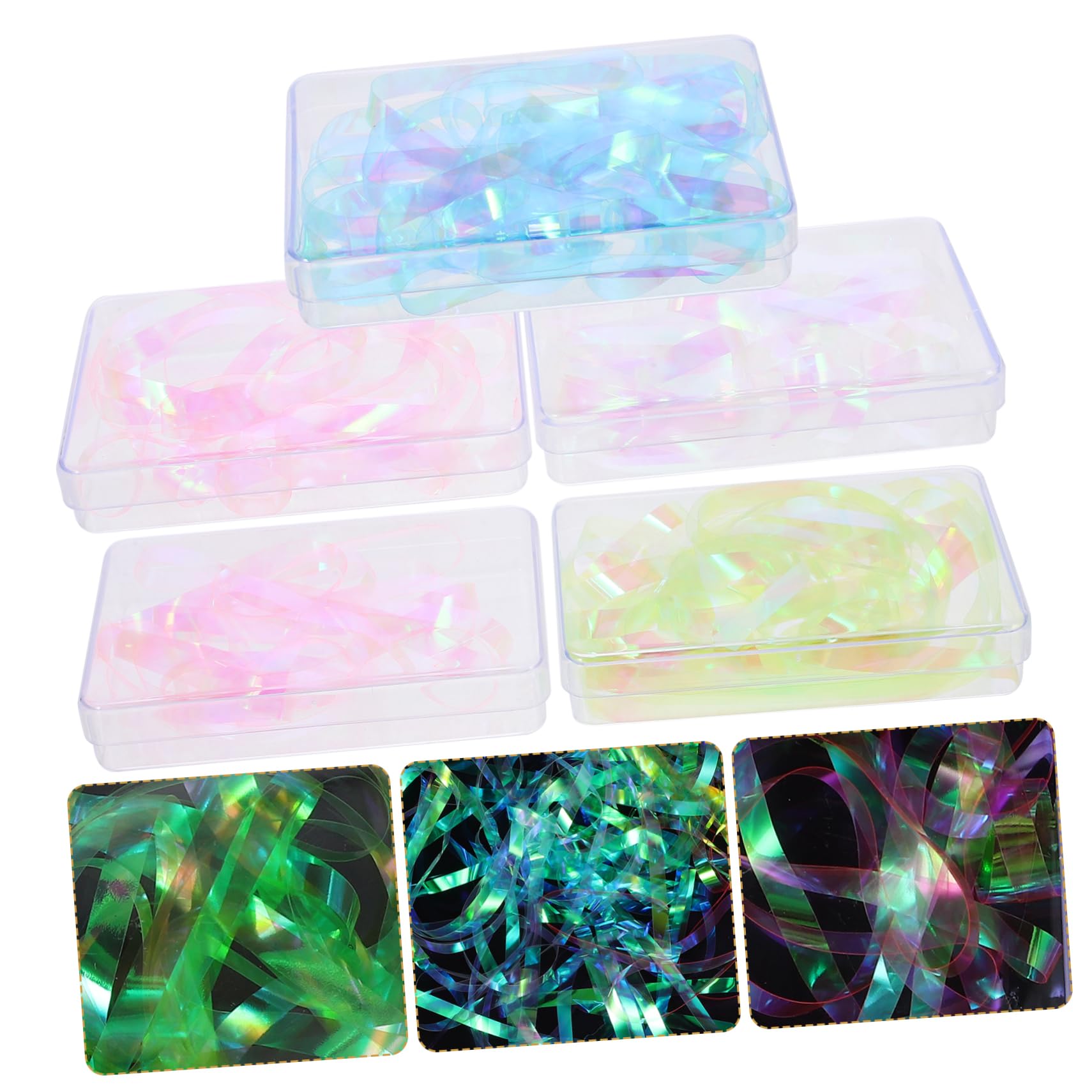 3 Set Adesivi Per Unghie Colorati Pellicole Glitter Per Nail Art Facili Applicare Per Manicure E Decorazioni Su Unghie Naturali E Artificiali 5 Scatole*3