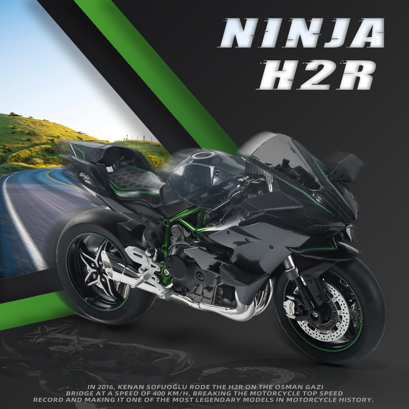 Amazon.co.jp: Risopen 1:9 オートバイモデル カワサキNinja H2R 金属
