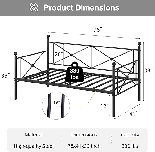 Miniatura 13 de VECELO Base de cama de metal clásica con cabecera, cama doble, color negro Negro -,Mate negro,https://www.amazon.com/dp/undefined