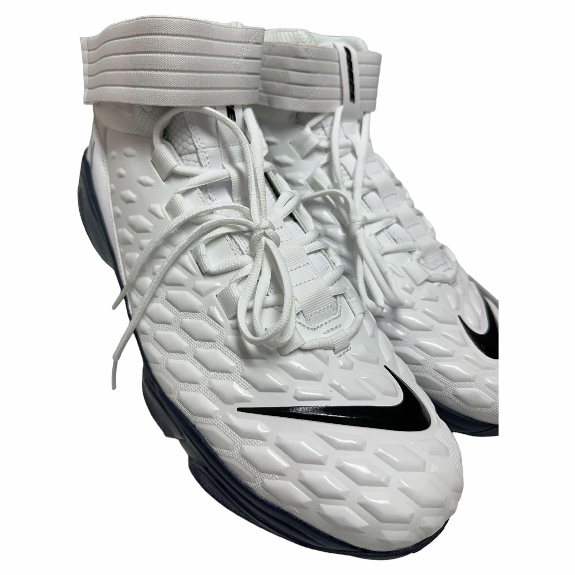 Nike Men's Force Savage Pro-2 Football Cleats Shoes White/College Navy Blue #BV5448-102 - Size Men's 17