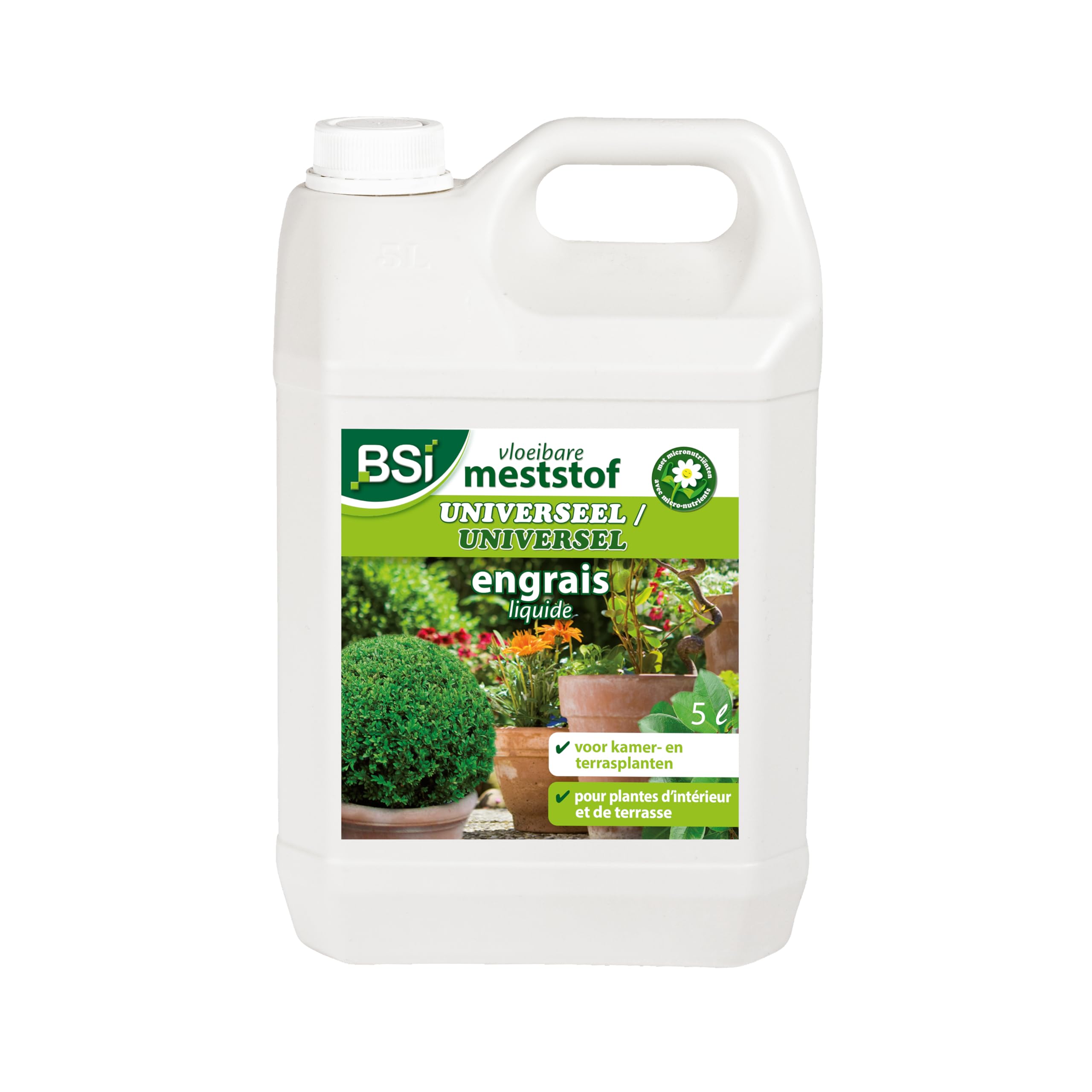 BSI - Engrais - Plantes d'Intérieur Ou Balcon - Universel - Liquide - Avec Oligo-éléments Et Chélates - 5L, Aucune