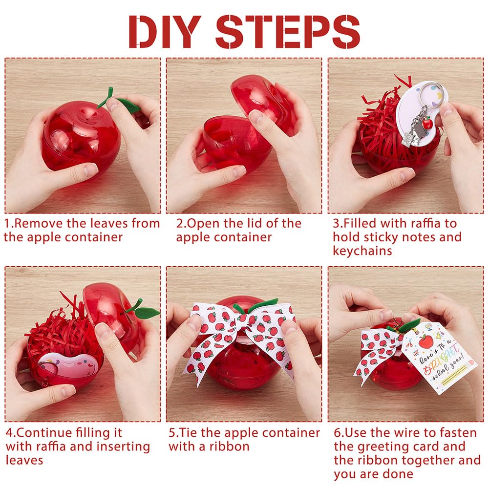 Amazon.com: OLYCRAFT 12 Pack Plastic Apple Containers Teacher