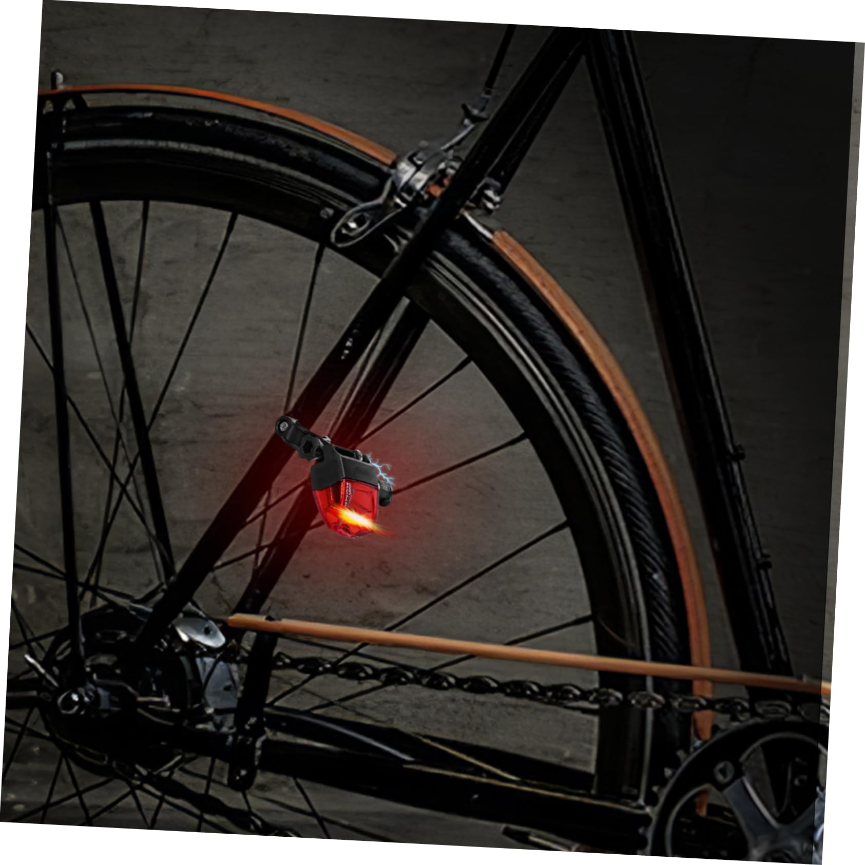POPETPOP Feux arrière de vélo se précipiter lumières de Roue de vélo Rechargeables feu arrière de vélo à LED Accessoire Cyclisme Lampe d'avertissement de vélo Partie vélo Plastique