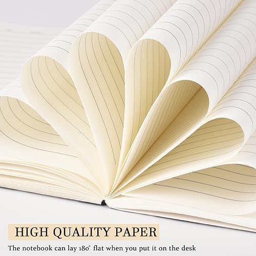 Miniatura 3 de qianshan Cuaderno de viaje tamaño pequeño A5 de 5.8 x 8.3 pulgadas, papel de cuaderno de rayas anchas, 120 páginas60 hojas, cuadernos de tema de