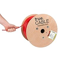 Vista 15 de TRUE CABLE Cable Ethernet a granel de elevación blindada Cat6 (CMR), 1000 pies, gris, cobre sólido desnudo 23 AWG, 550 MHz, escudo total de papel