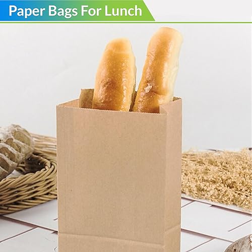 Miniatura 3 de Perfect Stix Bolsas de papel marrón de 4 libras, bolsas de almuerzo, bolsas de manualidades, bolsas de comestibles, paquete de 2000 unidades