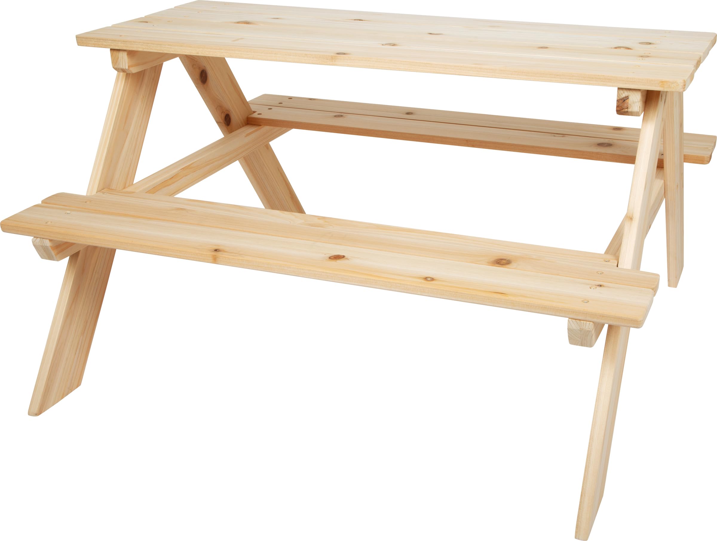 Small Foot Table de Pique-Nique pour Enfants, Deux bancs et Une Table en Bois Massif, à partir de 2 Ans, 12830