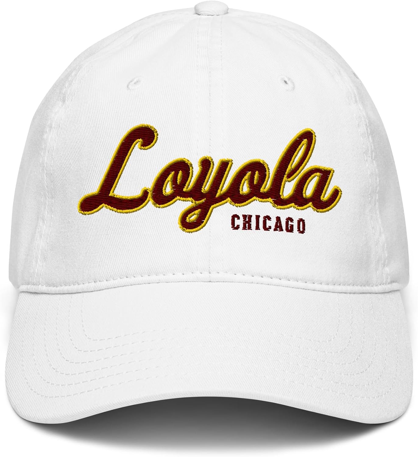 Loyola Chicago Ramblers Cursive Logo Officially Licensed Adjustable Baseball Hat