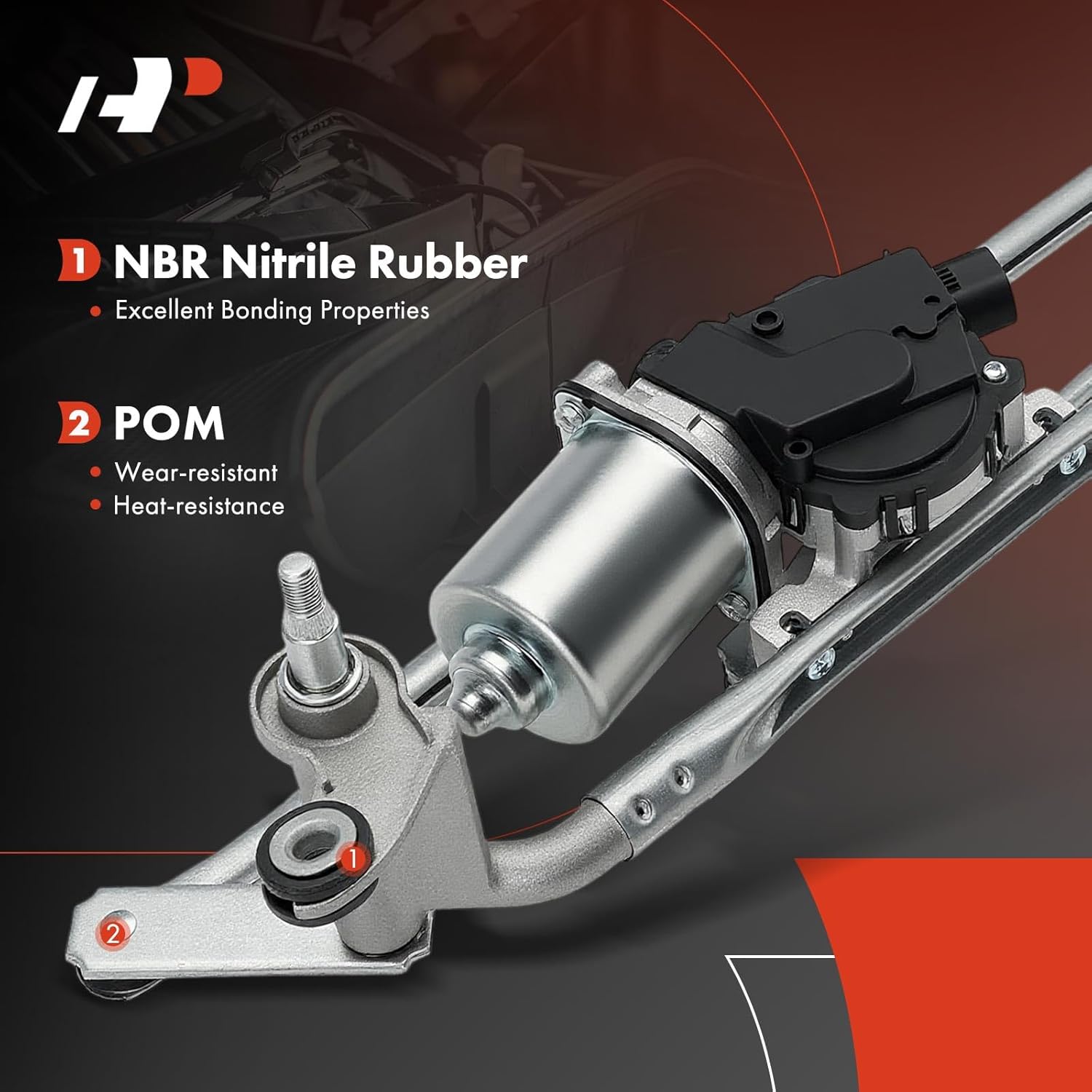 A-Premium Front Windshield Wiper Motor and Linkage Assembly Compatible with Land Rover Range Rover 2013-2017, Range Rover Sport 2014-2017