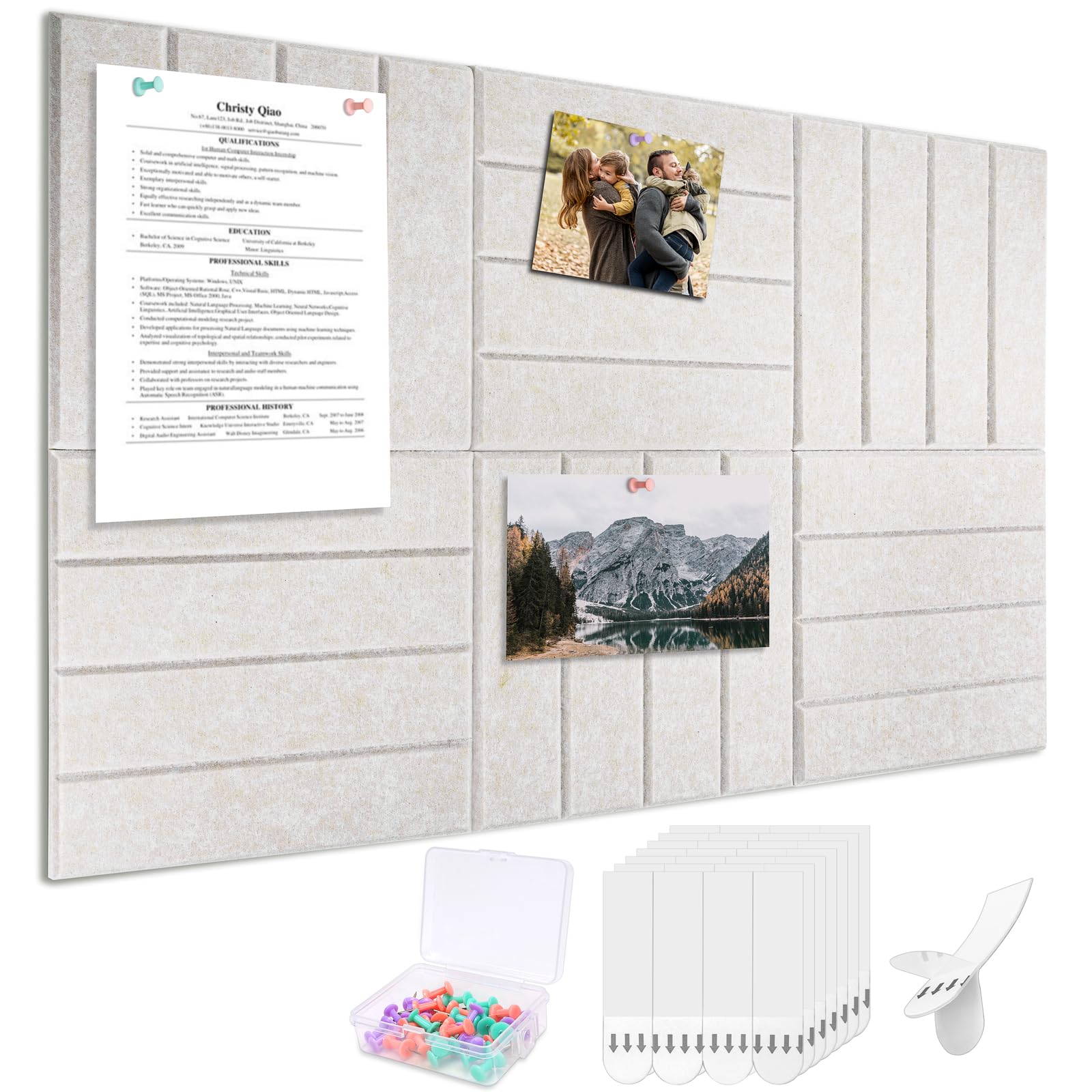 Pechor Felt Pin Boards Large Bulletin Board 60x90cm 12mm Thick 6 Pack