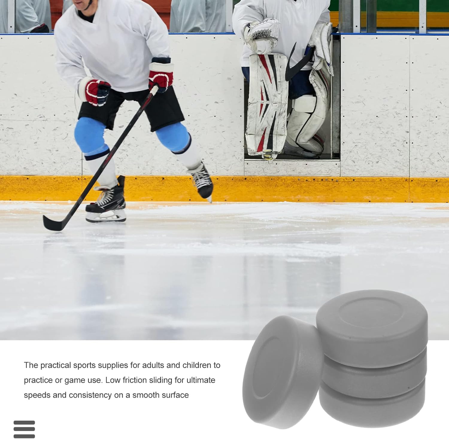 4Pcs Ice Hockey Puck Skid Training for Practicing Hockey Games Durable Hardness for Players and Teams