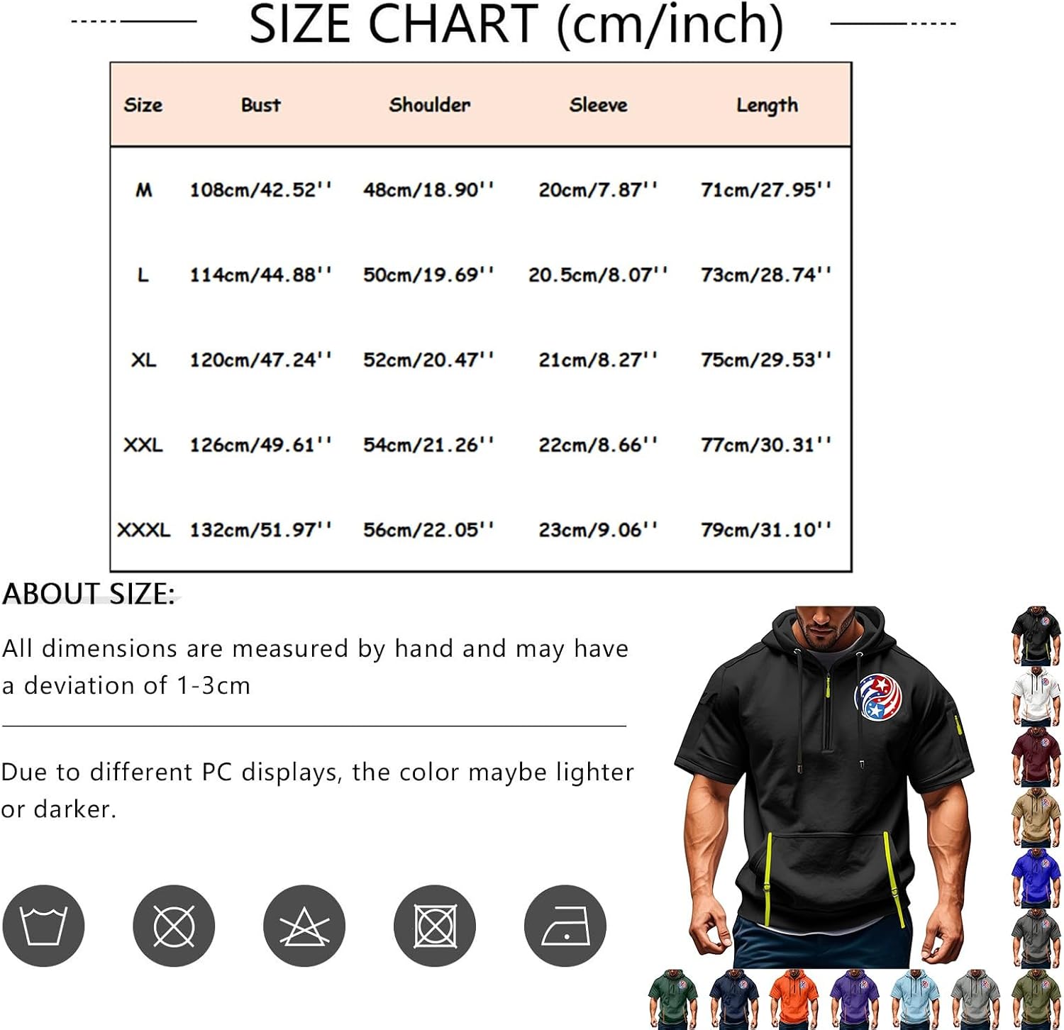 FQZWONG Hoodies for Men American Flag Stars Stripes Shirts 4th Of July Quarter Zip Tee Fashion Tactical Cargo Sweatshirt
