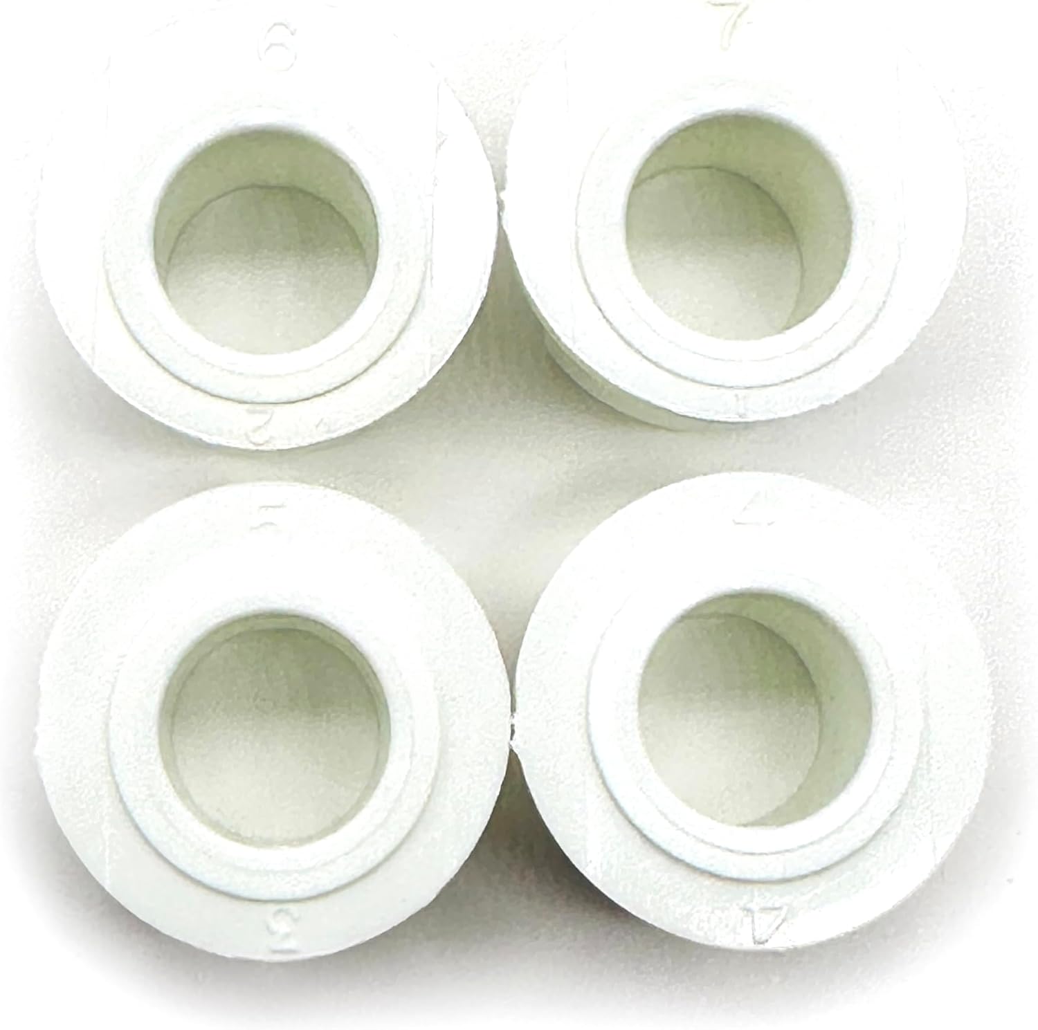 Concept2 Scull Oarlock Bushings Set for 7/16 inch Rigger Pin, 1 to 7 Degrees, 395 White