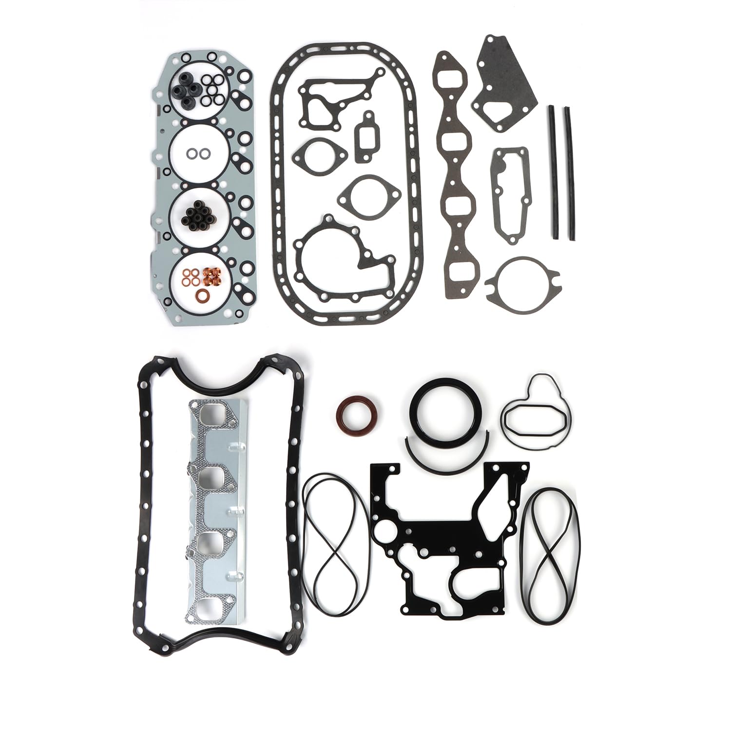 4JG2 4JG2T Engine Full Gasket Kit Compatible with Isuzu Engine 4JG2 4JG2T Tropper Pickup Truck Compatible with Komatsu TCM Forklift Truck Engine Rebuild Kit Aftermarket Parts