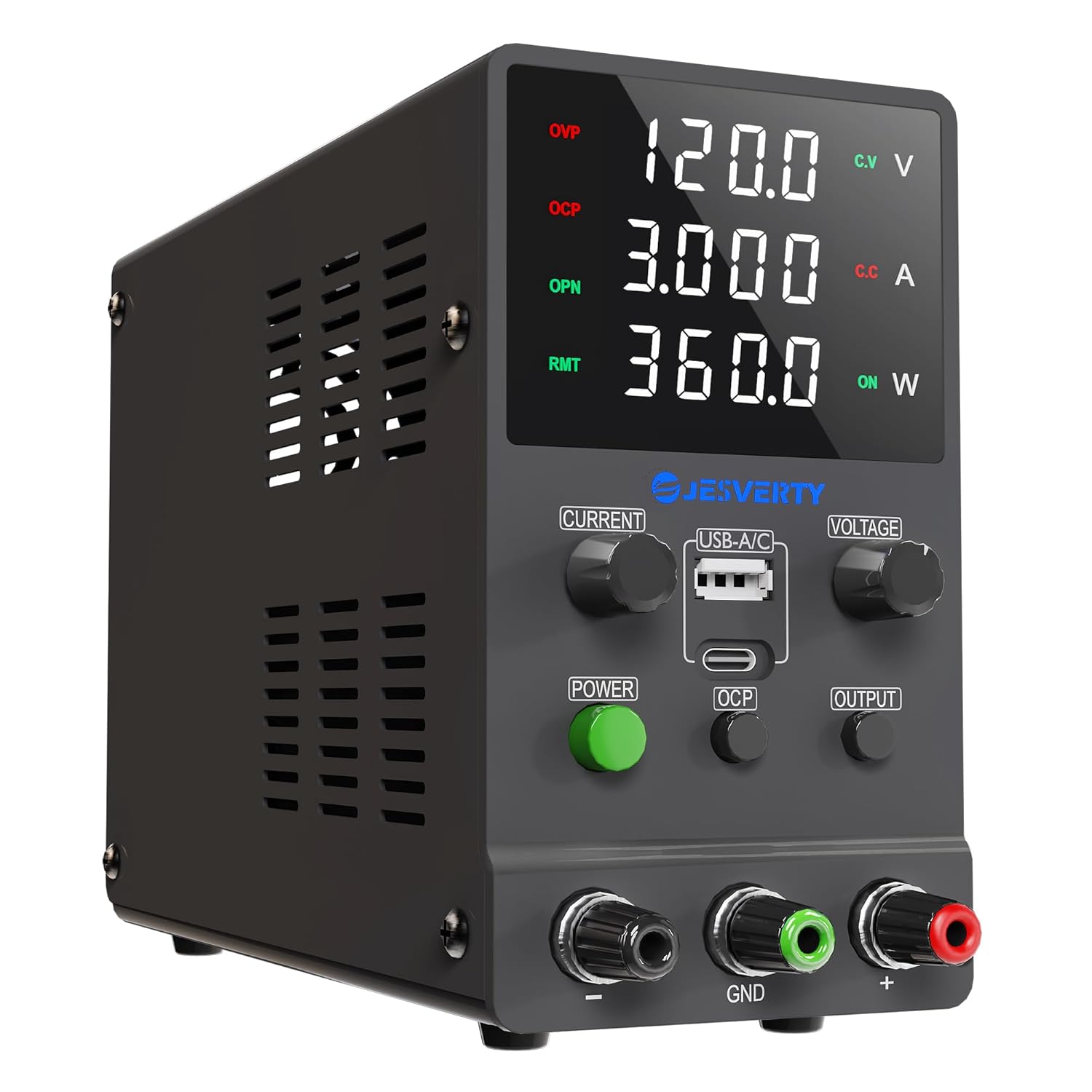 DC bench power supply 0-120V 0-3A with encoder knob