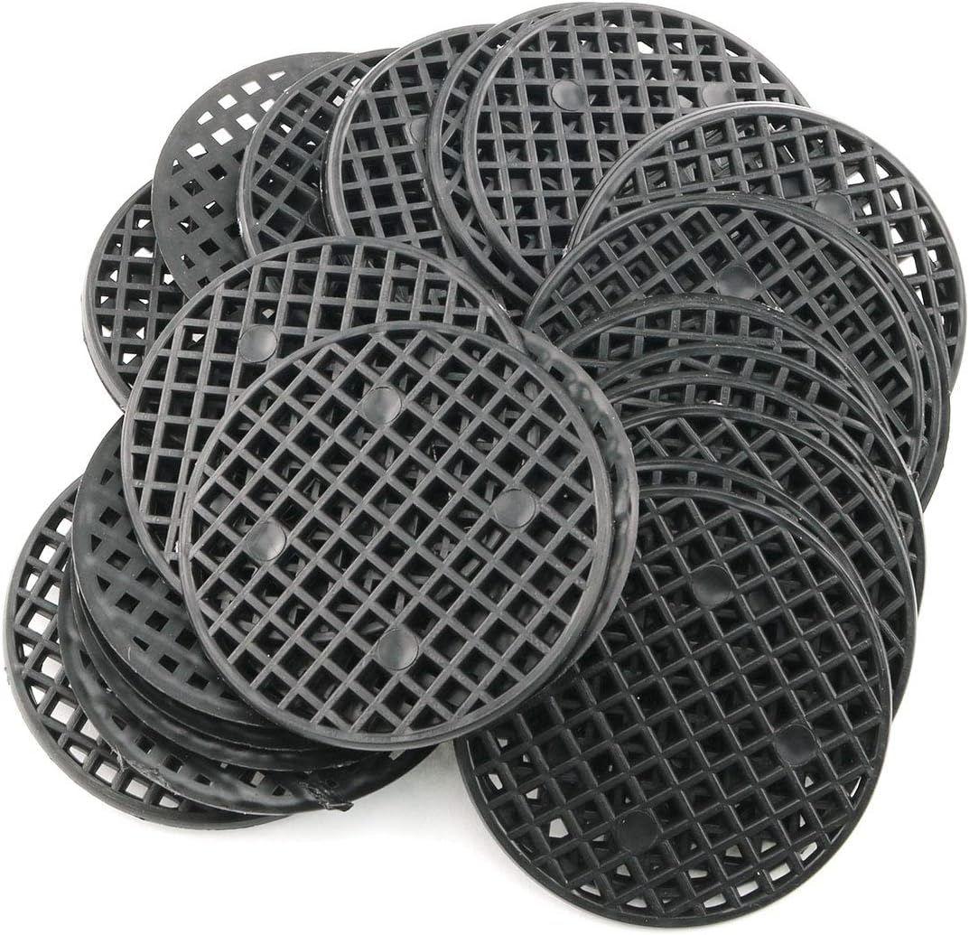 E-outstanding30-Pack Round Flowerpot Mesh Pad Breathable Leakproof Bottom Grid Mat with Drainage Hole Bonsai Durable Protection 5.5cm Diameter