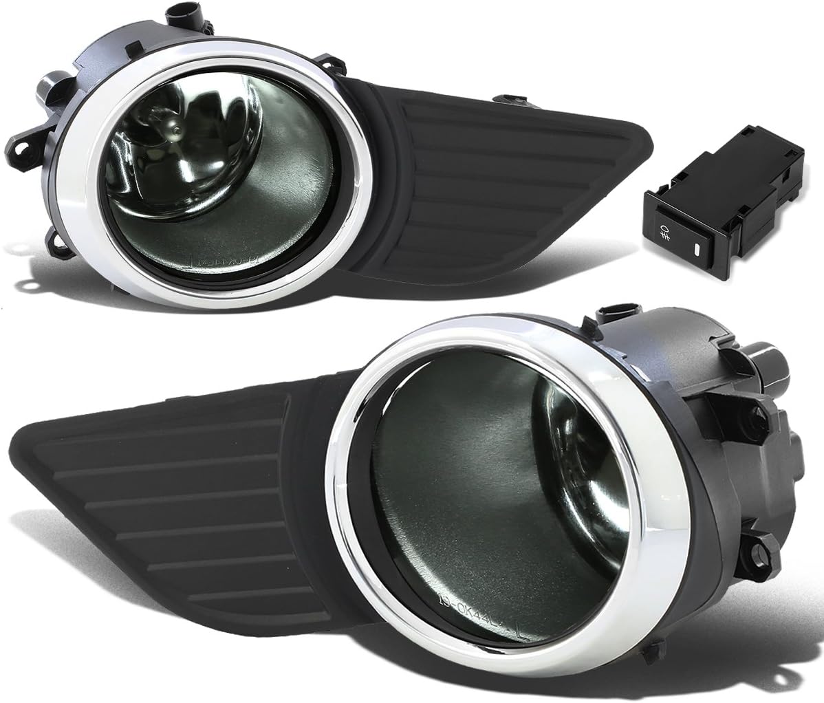 DNA MOTORING FL-ZTL-221-CH Front Bumper Fog Light With Switch Driver & Passenger Side Enhance visibility [Compatible with 11-17 Sienna]