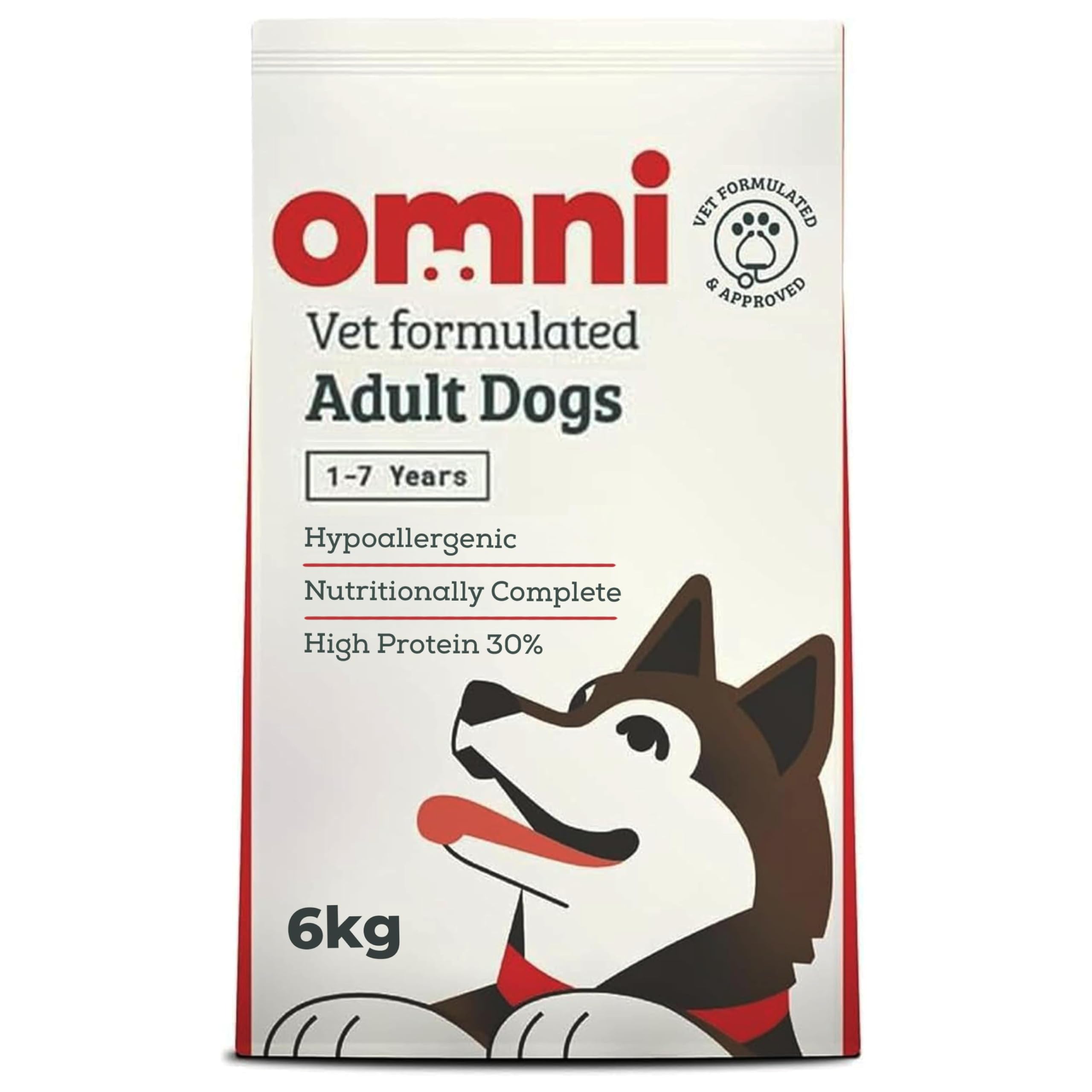 OMNI Hypoallergenic Dog Food 6kg - Protein-Rich Dry Kibble, Made in the UK with Natural Ingredients, Backed by Vets, Supported By Science, Dragons’ Den Winners