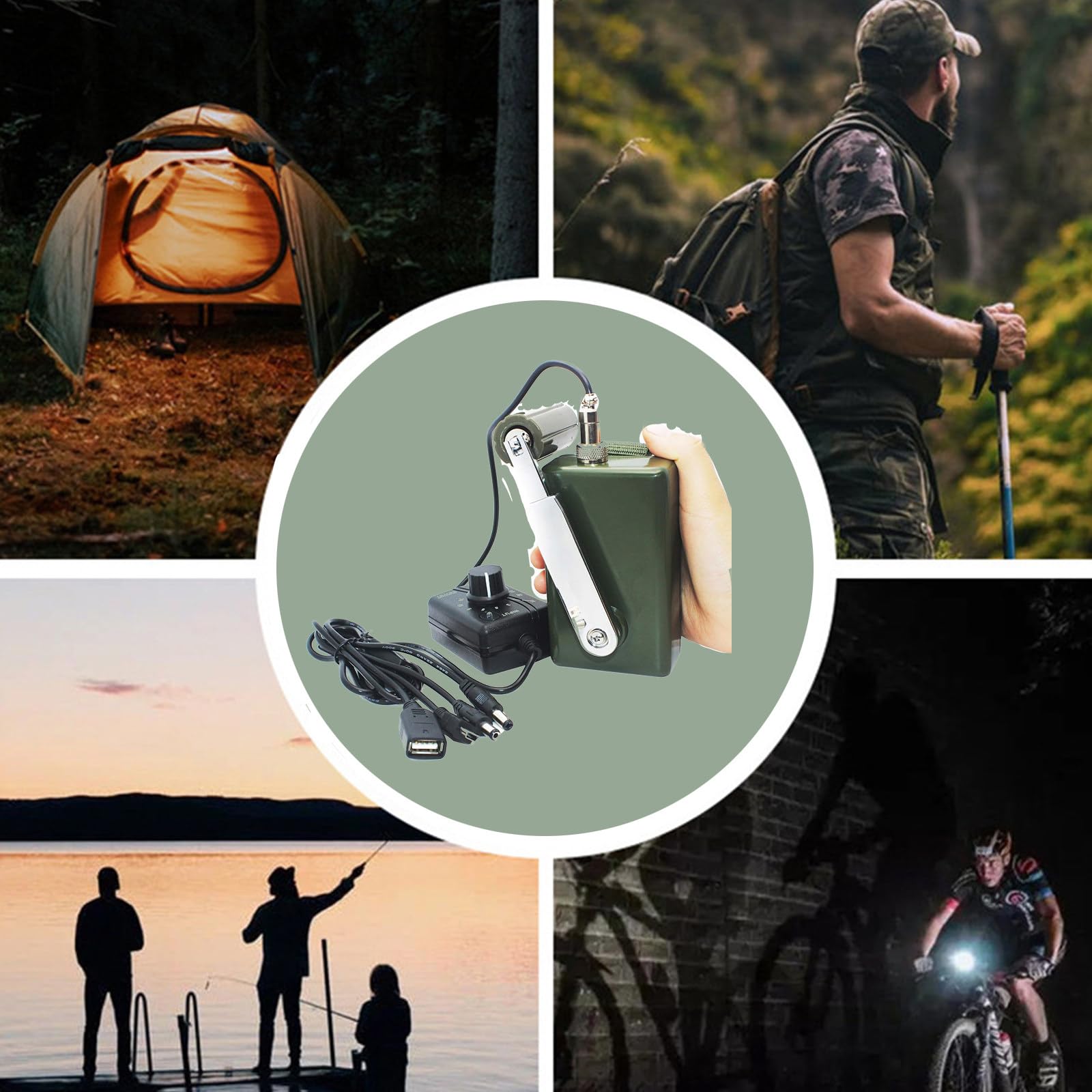 30 W Generador Energia Portatil USB Mini Generador Apto para Apagones, Camping Y Energía Fuera De La Red Eléctrica Regulador De CC para Generador Ecológico