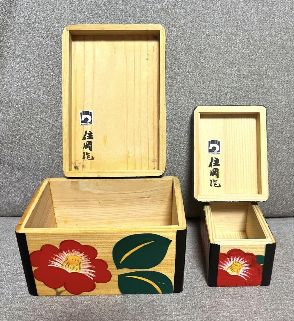 Amazon.co.jp: 花手箱 くまもん 伝統工芸 肥後椿 大小2個セット : おもちゃ