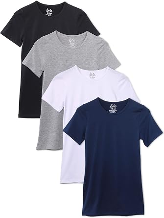 Kalon Womens 4-Pack Crewneck T-Shirt Base Layer