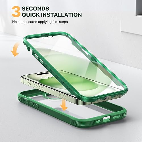 Miniatura 1123 de Diaclara - Funda diseñada para iPhone 14 Pro Max, resistente, de cuerpo completo, con protector de pantalla sensible al tacto y antiarañazos + Blanco