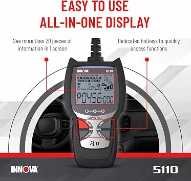 INNOVA 5110 Check Engine Code Reader - Super Simple Car Scanner for All Levels - Works on Most 1996 & Newer OBDII Cars